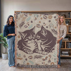 Chatons câlins - Couverture tissée
