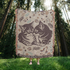 Chatons câlins - Couverture tissée