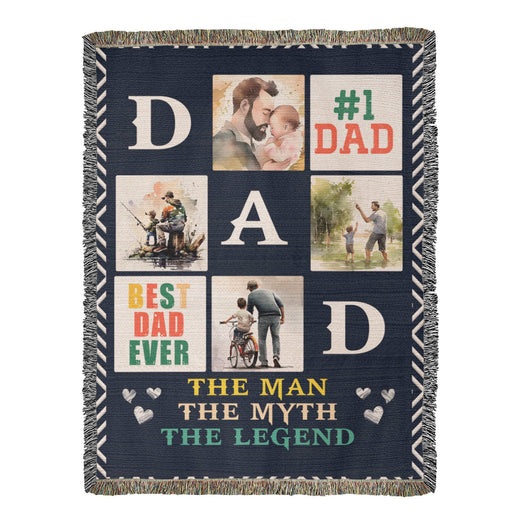 Meilleur papa du monde - Couverture tissée