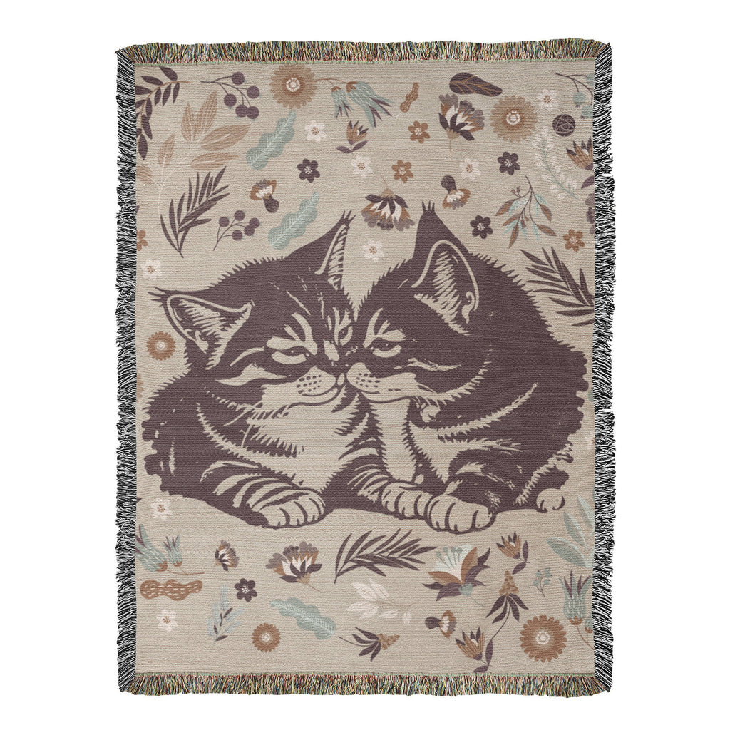 Chatons câlins - Couverture tissée