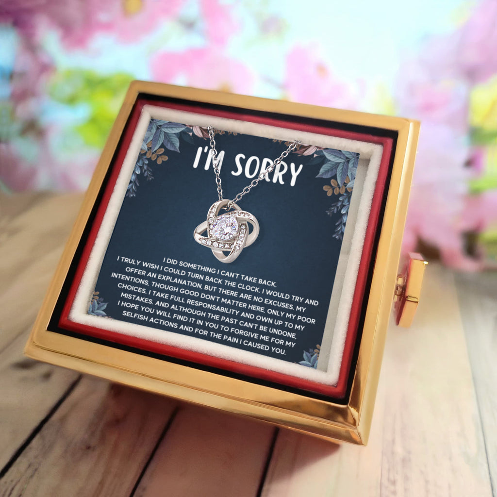 Cadeaux de Réconciliation pour Elle - Nœud d'Amour avec Boîte Cadeau Rose Rotative