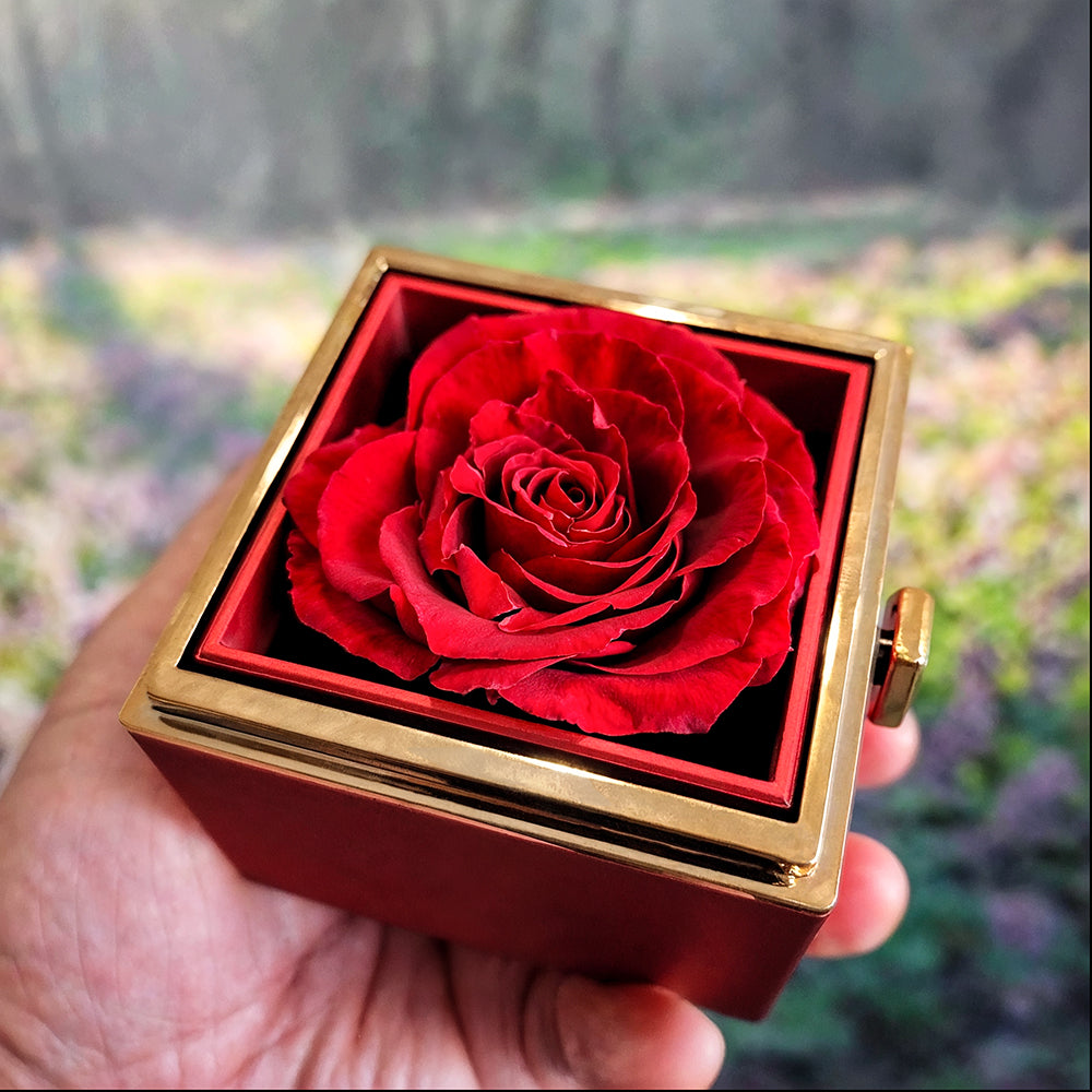Cadeaux de Réconciliation pour Elle - Nœud d'Amour avec Boîte Cadeau Rose Rotative