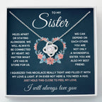 POUR MA SŒUR COLLIER NŒUD D'AMOUR SERRÉ COFFRET CADEAU