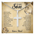 À MON FILS CE COFFRET CADEAU COLLIER CROIX VIEUX LION