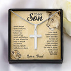 À MON FILS CE COFFRET CADEAU COLLIER CROIX VIEUX LION