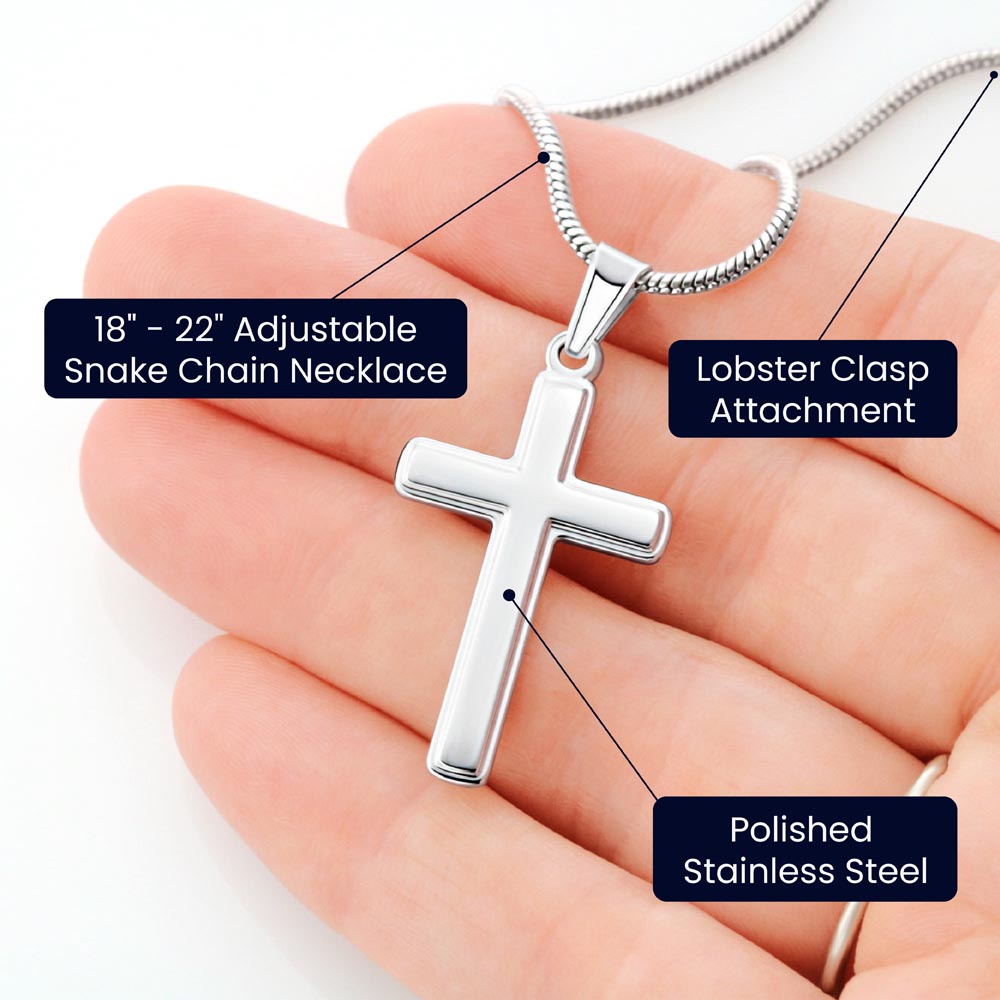 À MON FILS CE COFFRET CADEAU COLLIER CROIX VIEUX LION