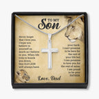 À MON FILS CE COFFRET CADEAU COLLIER CROIX VIEUX LION