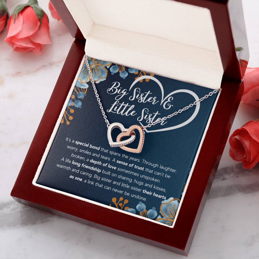 COFFRET CADEAU COLLIER DOUBLE CŒUR POUR MA SŒUR