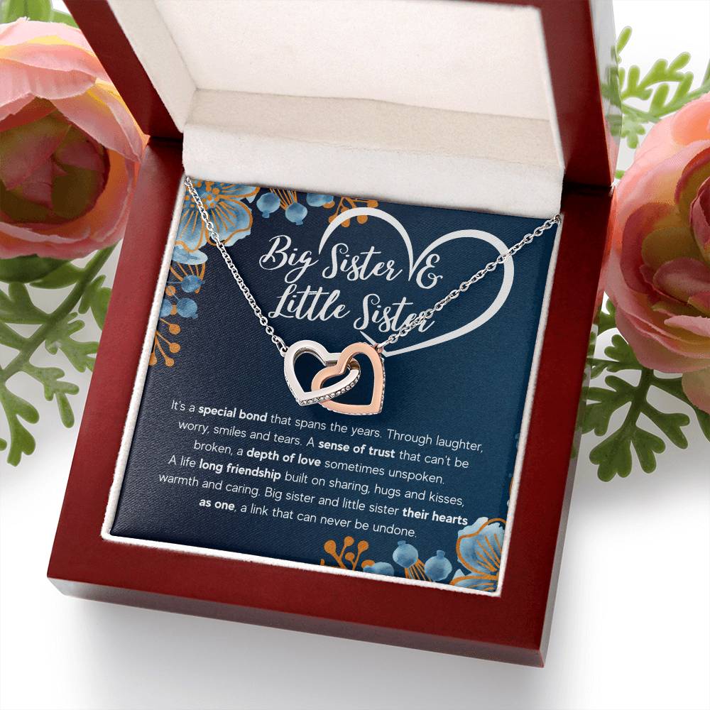 COFFRET CADEAU COLLIER DOUBLE CŒUR POUR MA SŒUR