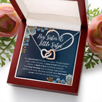 COFFRET CADEAU COLLIER DOUBLE CŒUR POUR MA SŒUR