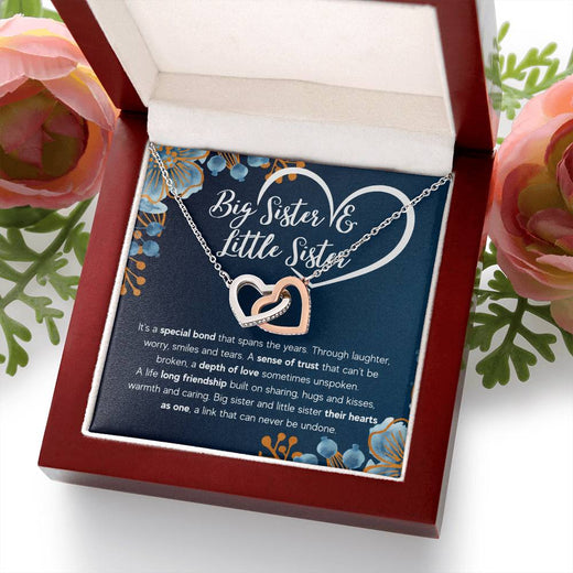 COFFRET CADEAU COLLIER DOUBLE CŒUR POUR MA SŒUR