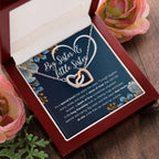 COFFRET CADEAU COLLIER DOUBLE CŒUR POUR MA SŒUR
