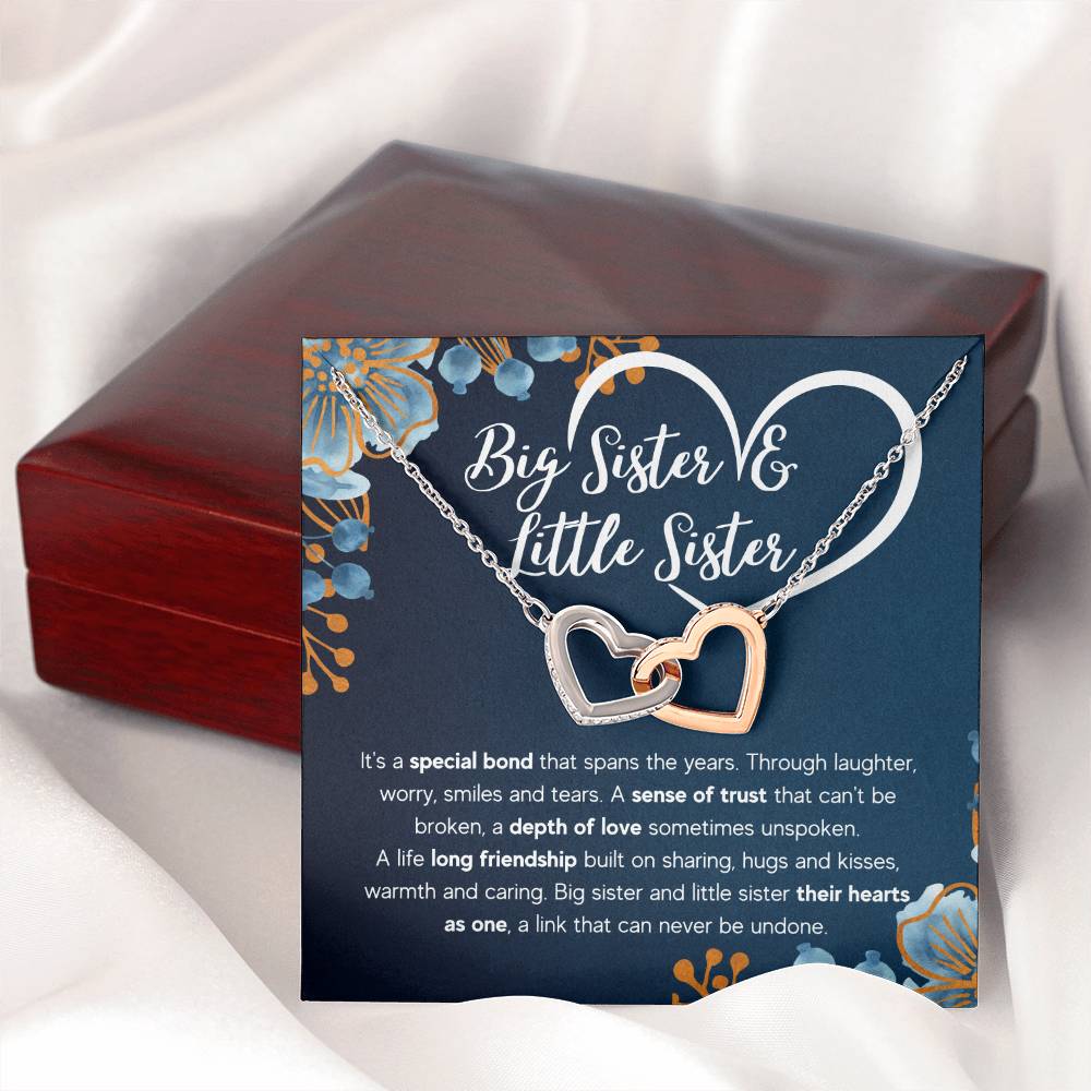 COFFRET CADEAU COLLIER DOUBLE CŒUR POUR MA SŒUR