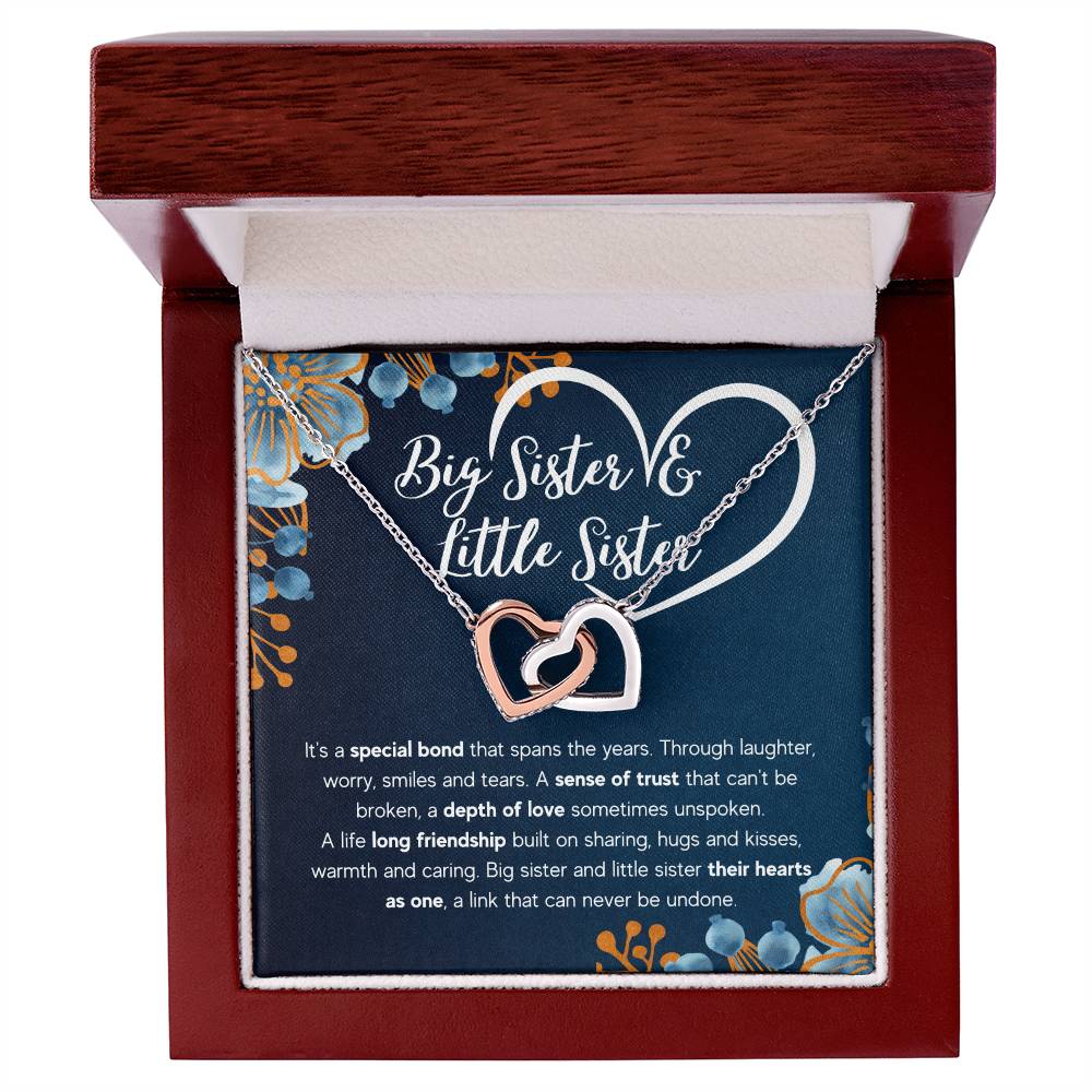 COFFRET CADEAU COLLIER DOUBLE CŒUR POUR MA SŒUR