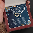 COFFRET CADEAU COLLIER DOUBLE CŒUR POUR MA SŒUR