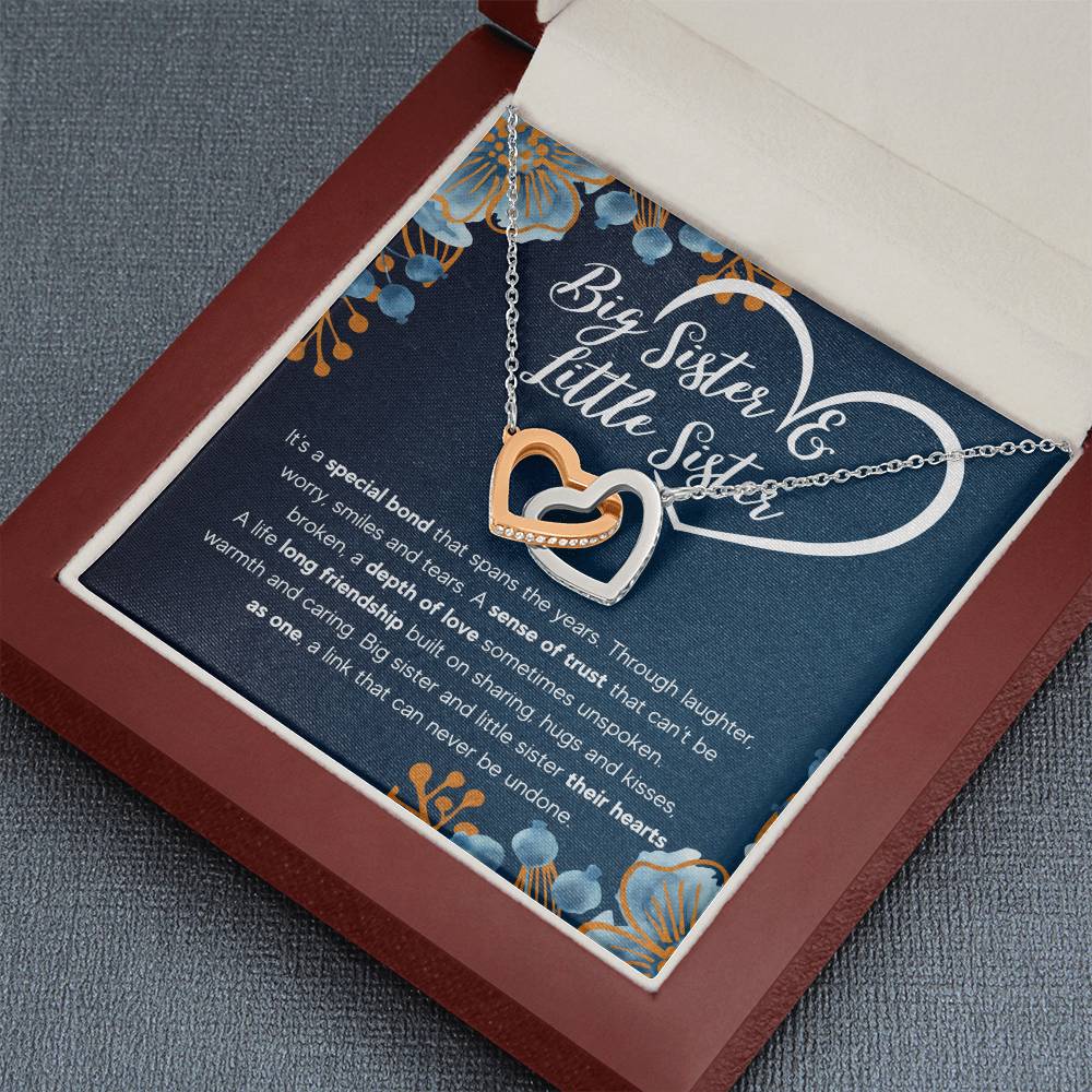 COFFRET CADEAU COLLIER DOUBLE CŒUR POUR MA SŒUR