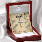 À MON FILS CE COFFRET CADEAU COLLIER CROIX VIEUX LION