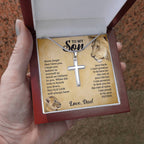 À MON FILS CE COFFRET CADEAU COLLIER CROIX VIEUX LION